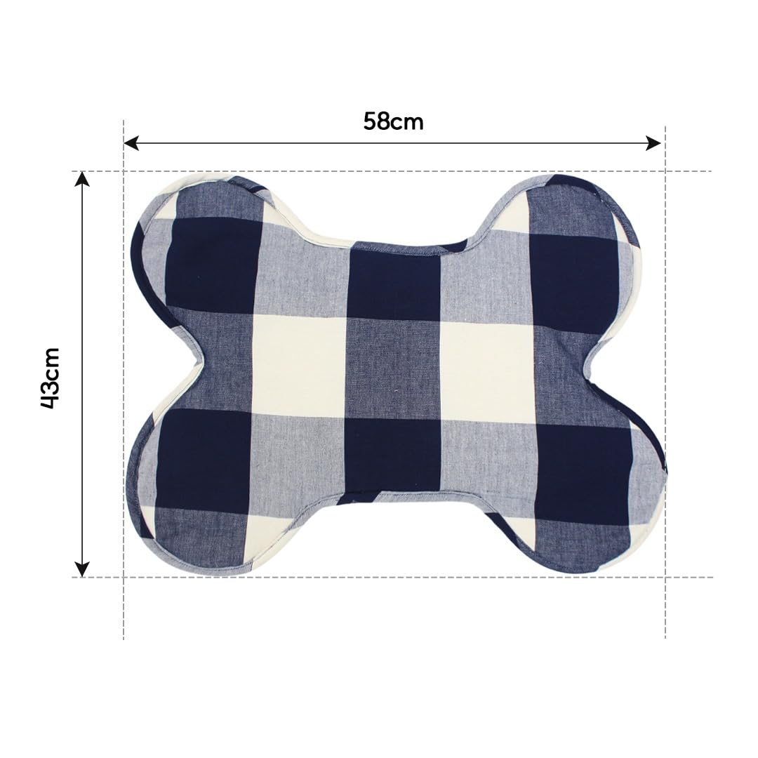 Blue Checkered Washable Feeding Mat - Image 4
